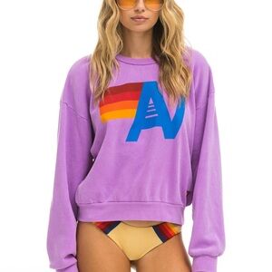Aviator nation relaxed crew logo sweatshirt